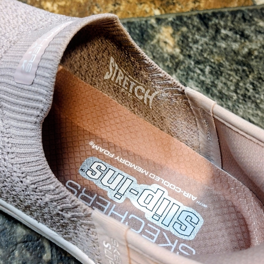 Skechers Women's Knit Slip-On Sneakers - Soft Pink - Picture 3 of 4